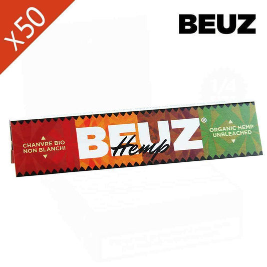 Boîte de 50 carnets Beuz Hemp Bio King Size, face colorée « Beuz Hemp »