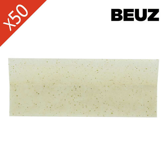 Feuilles à rouler Beuz Star Slim non blanchies, feuilles rectangulaires crème.