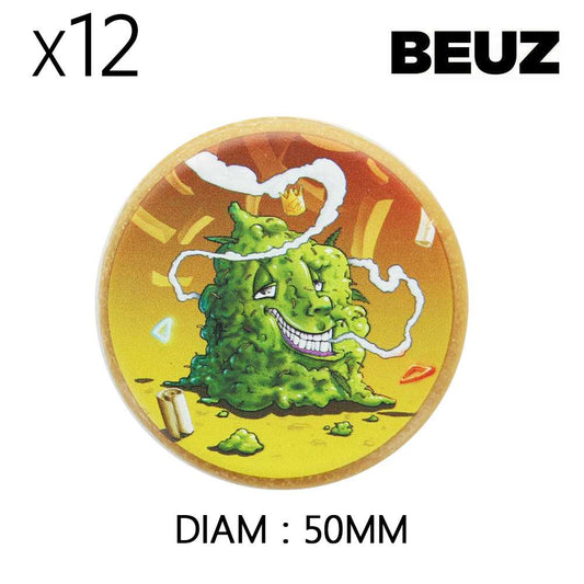 Grinder Beuz en chanvre brun, motif dragon, diamètre 50 mm