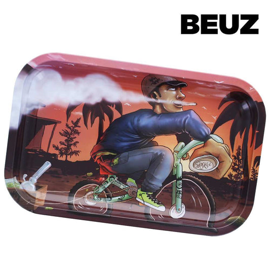 Plateau à rouler Beuz imprimé Bike, rectangle à coins arrondis
