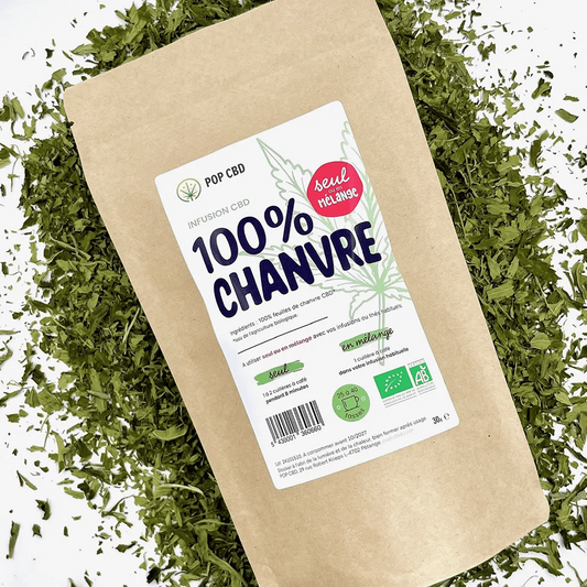 Tisane bio 100% chanvre 30 g en sachet kraft POP CBD