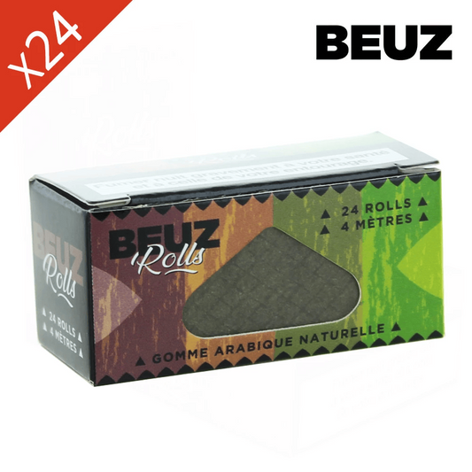 Boîte de 24 rouleaux de feuille Slim BEUZ marron non blanchi (4 m)
