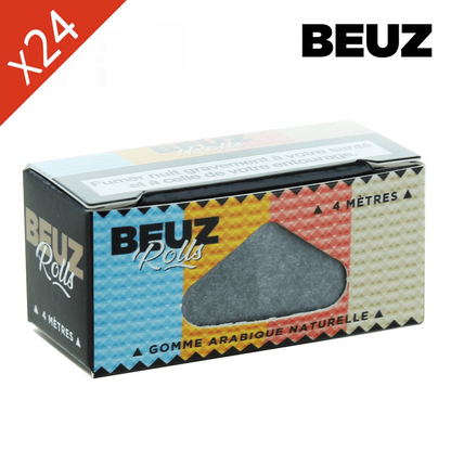 Boîte de rouleaux de feuilles gommées BEUZ Ultra Fin blanc, 4 mètres.
