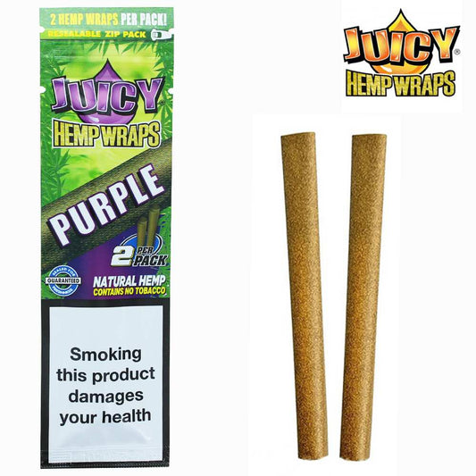 Enveloppes de chanvre JUICY Hemp Wraps, couleur violette, en rouleaux