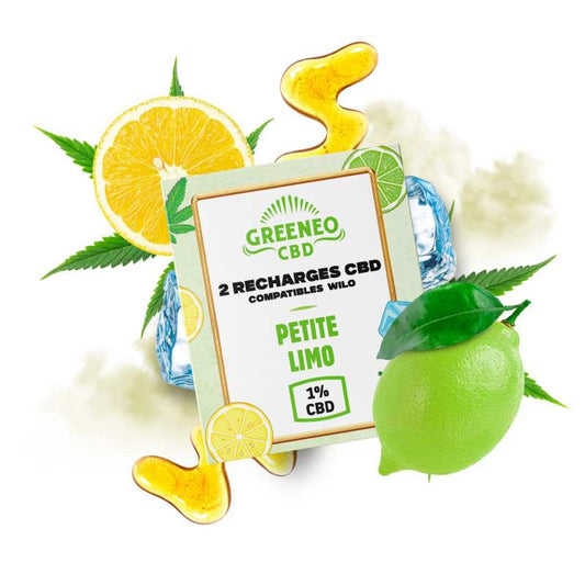 Boîte de 2 recharges CBD GreenEO Petite Limo 1% pour cartouches