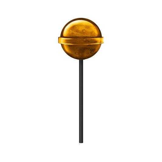 Sucette CBD BUBBLY BILLY Peach Fuzz sur bâton, boule ambrée translucide