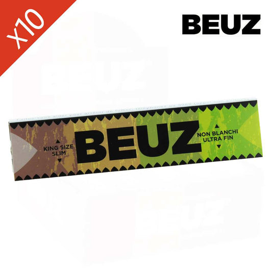 Lot de 10 carnets BEUZ Slim marron, emballage vert « non blanchis »