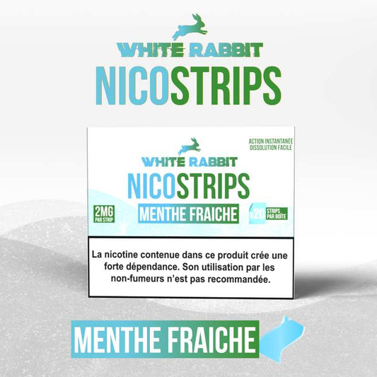Boîte de Nicostrips à la menthe fraîche 2 mg