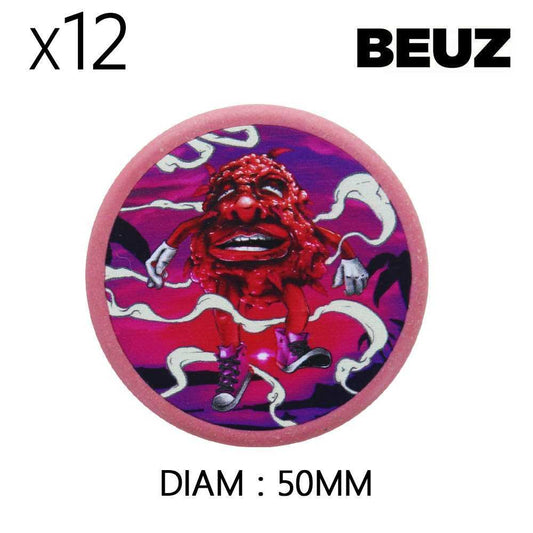 Grinder en chanvre rose 50 mm avec motif dragon sur le couvercle