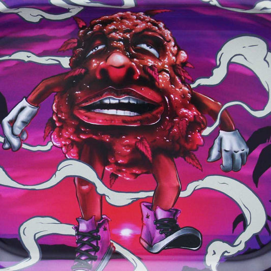 Plateau à rouler Beuz Bloodybud, motif monstre rouge et mains blanches