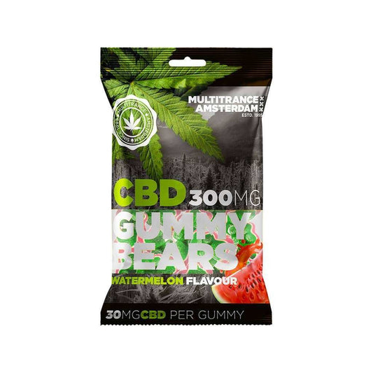 Sachet de bonbons CBD Multitrance « CBD 300MG Gummy Bears » parfum pastèque
