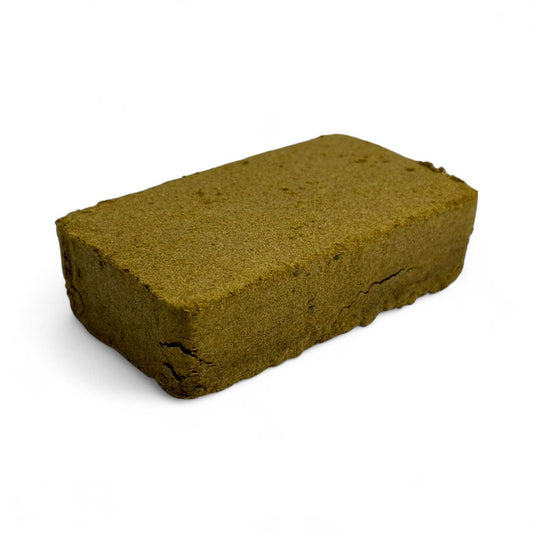 Bloc de résine de pollen CBD 25% vert olive, format rectangulaire