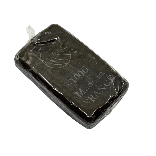 Bloc de résine Kif 100g, emballage plastique, surface noire marquée