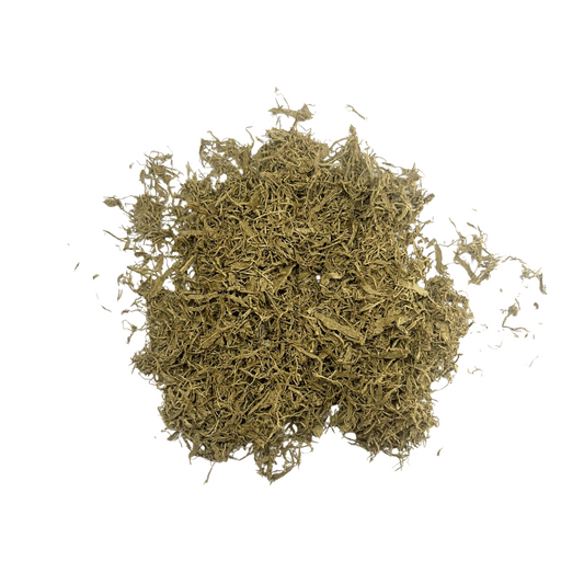 Substitut de tabac en chanvre naturel : feuilles hachées vert olive en vrac