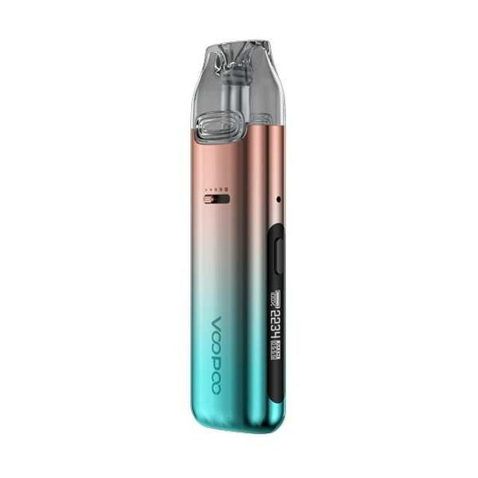 Pod VooPoo Vmate Pro 900 mAh dégradé rose et bleu, réservoir transparent