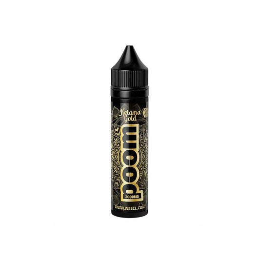 E-liquide CBD Ketama Gold WEECL, flacon noir à capuchon, sérigraphie dorée