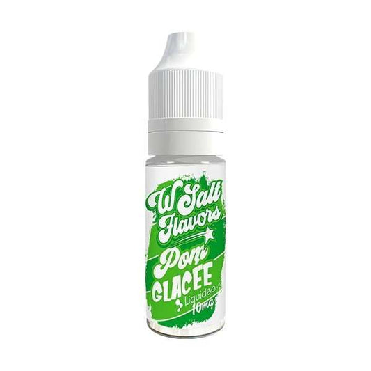 E-liquide Wsalt Pom Glacée en flacon vert, bouchon blanc