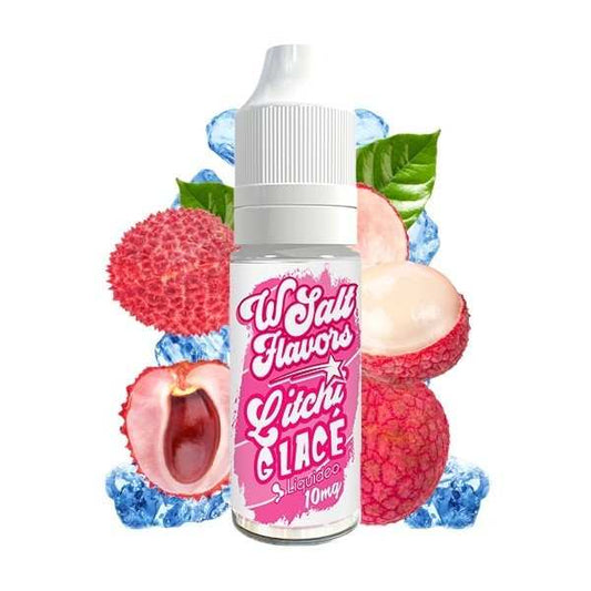 E-liquide Wsalt Flavors Litchi Glacé Liquideo, flacon 10 ml au bouchon cannelé