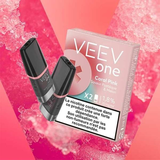 Paquet de 2 pods préremplis VEEV One noirs, avec boîte