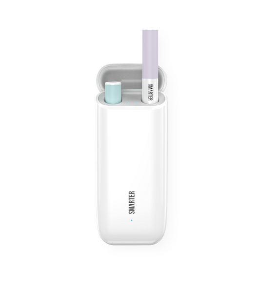 Système de pods intelligents SMITTER Duo blanc avec support gris et cartouche vert clair