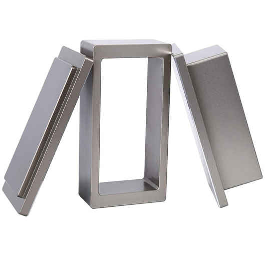 Moule rectangulaire en aluminium pré-presse avec panneaux latéraux rabattables