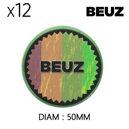 Couvercle de grinder en chanvre vert BEUZ, diamètre 50 mm, motif logo