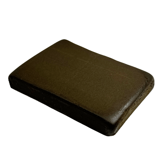 Bloc de résine Ketama vert olive, pavé rectangulaire compact