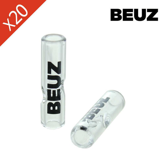Filtres en verre BEUZ transparents 3 cm x 8 mm, deux cylindres