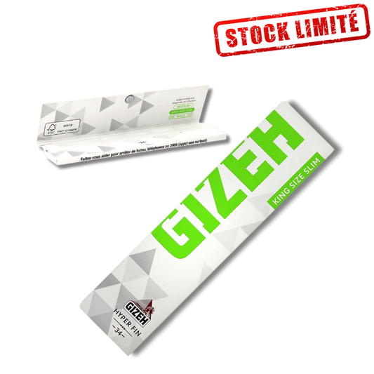 Boîte de feuilles à rouler ultrafines slim, emballage blanc et vert