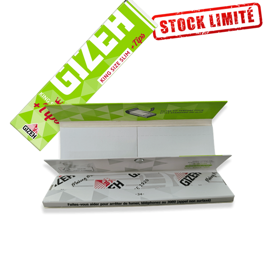 Boîte de filtres à rouler slim King Size, avec étui et emballage