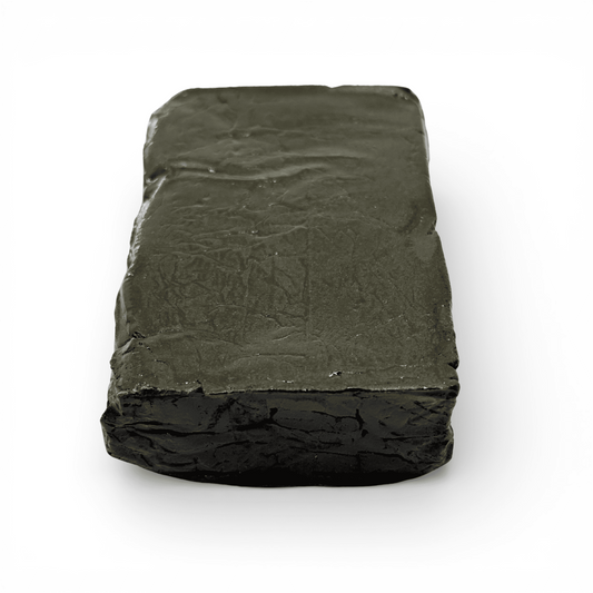 Bloc de résine CBD vert foncé, bloc compact rectangulaire