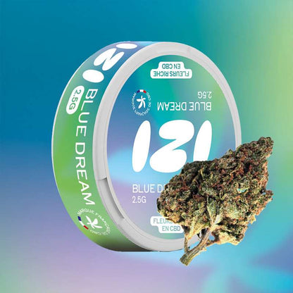 Boîte de fleurs de CBD Blue Dream IZI 2,5 g avec bourgeons