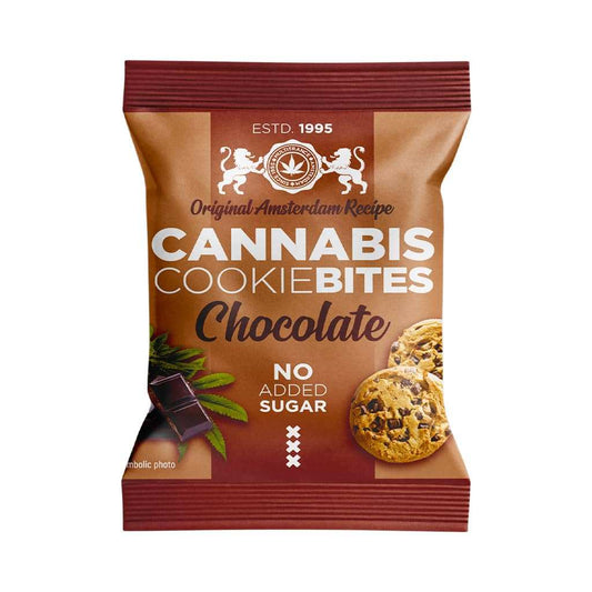 Sachet de biscuits au chocolat cannabis, sans sucre ajouté, format individuel