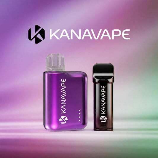 Batterie de vapotage pod KANAVAPE 650 mAh, boîtier violet et port USB-C