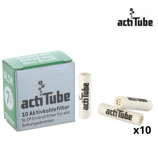 Boîte de filtres à charbon slim 7 mm ActiTube avec filtres en rouleaux
