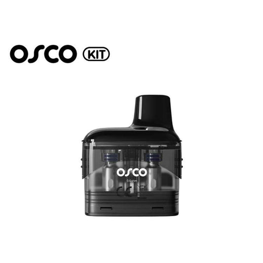 Cartouche Pod Osco noire avec réservoir transparent et connecteurs latéraux