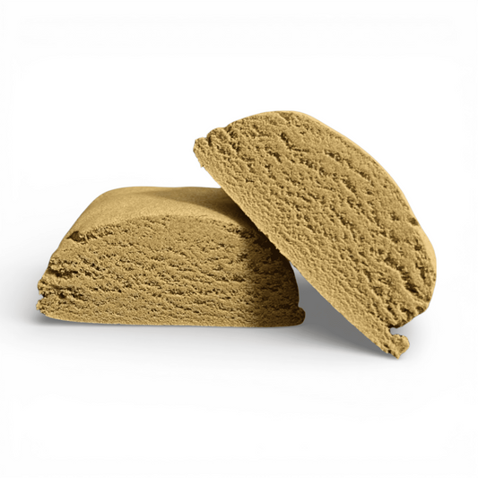 Résine CBD en pâte beige, deux morceaux