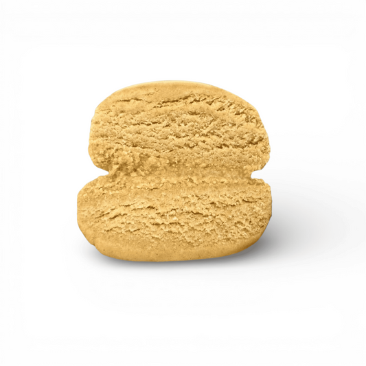 Résine solide dorée 0% THC, 50% CBD (100 g), morceau compact à texture granuleuse