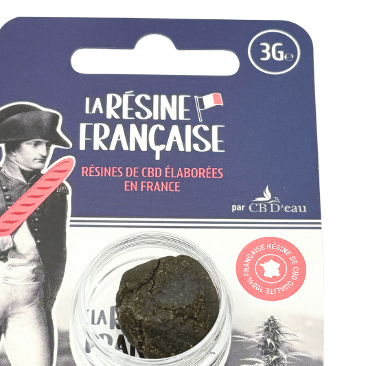 Résine CBD noire en pot, emballage 3g