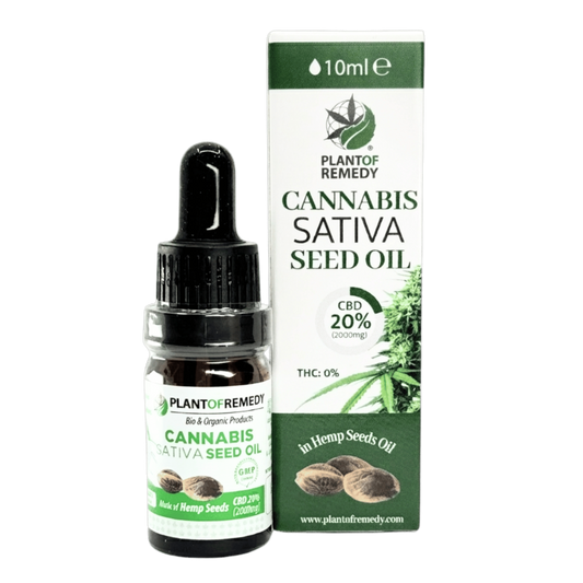Huile de graines de chanvre CBD 20% PLANT OF REMEDY, flacon compte-gouttes 10 ml