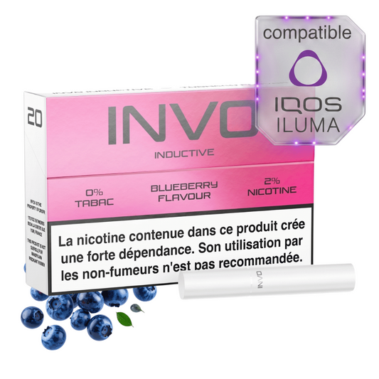 Recharge INVO inductive saveur myrtille, bâtonnet blanc, emballage x20 sans tabac