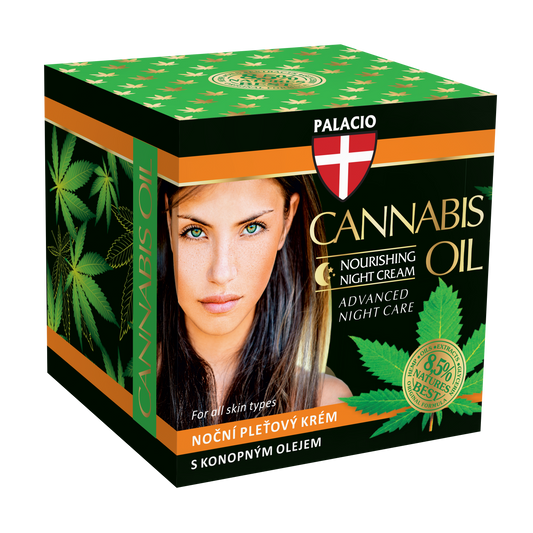 Boîte de crème Cannabis Oil nourrissante de nuit Palacio