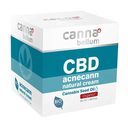 Boîte de crème CBD acnecann natural cream, 50 ml