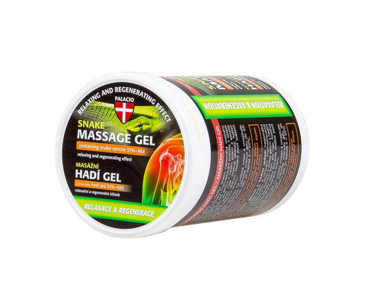 Pot de gel de massage Palacio Snake SYN-AKE, couvercle blanc, 380 ml
