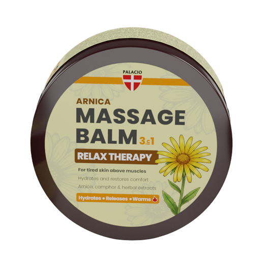 Baume de massage 3en1 Relax Therapy Arnica, pot brun, vue de face
