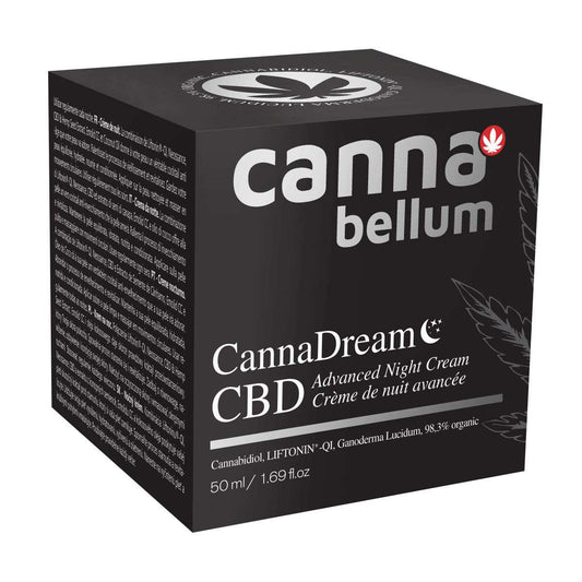 Boîte de crème de nuit CBD avancée CannaDream Cannabellum, 50 ml
