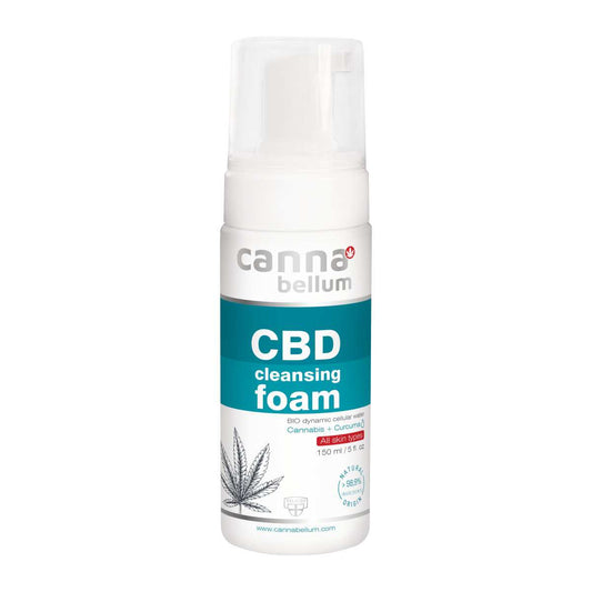 Flacon de mousse nettoyante visage CBD Cannabellum, 150 ml