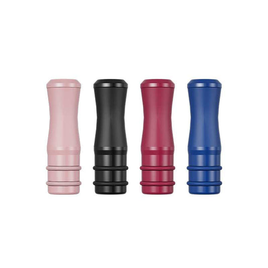 Embout drip tip en silicone, rose, noir, bordeaux et bleu, forme cylindrique
