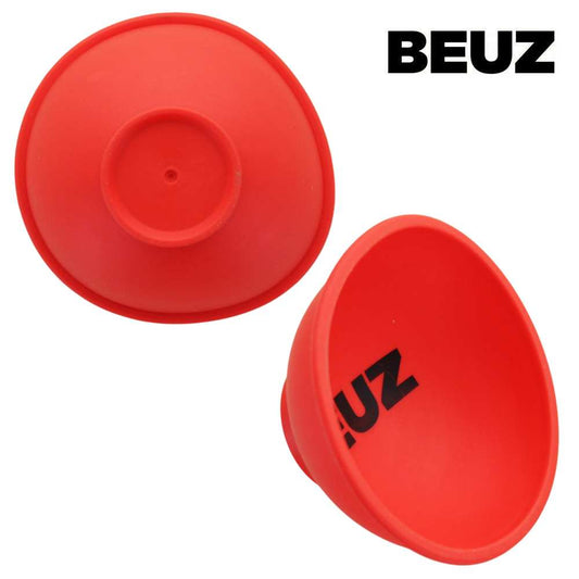Bol à mix en silicone rouge BEUZ, deux pièces rondes