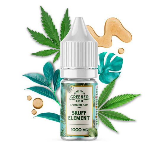 E-liquide CBD GreenEO sans nicotine, flacon compte-gouttes, 1000 mg
